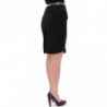 Gonna in lana cotta con bottoni in metallo nero - IT42-M