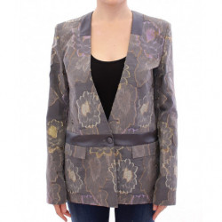 Blazer in cotone floreale...
