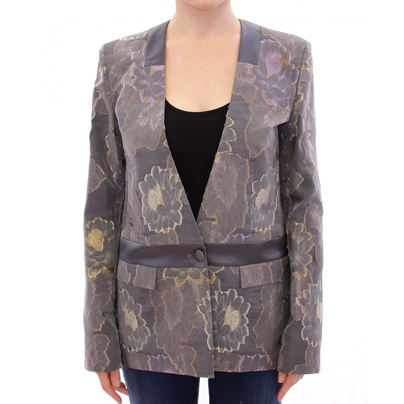 Blazer in cotone floreale seta multicolor - IT40-S