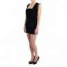 Mini abito corto tubino in jersey decorato nero - IT44-L