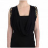 Mini abito corto tubino in jersey decorato nero - IT44-L