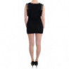 Mini abito corto tubino in jersey decorato nero - IT46-XL