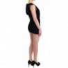 Mini abito corto tubino in jersey decorato nero - IT46-XL