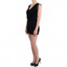 Mini abito corto tubino in jersey decorato nero - IT44-L