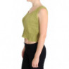 Maglione senza maniche lavorato maglia misto cotone verde - ONE SIZE