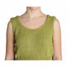 Maglione senza maniche lavorato maglia misto cotone verde - ONE SIZE