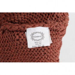Maglione senza maniche lavorato maglia misto cotone rosso - ONE SIZE