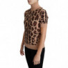 Top a collo alto con stampa leopardata in cashmere beige-IT42/M