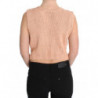 Maglione senza maniche lavorato maglia misto cotone rosa - ONE SIZE