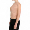Maglione senza maniche lavorato maglia misto cotone rosa - ONE SIZE
