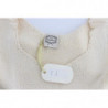 Maglione senza maniche lavorato maglia misto cotone beige - ONE SIZE