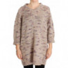 Maglione oversize lavorato a maglia in misto lana beige - IT42-M