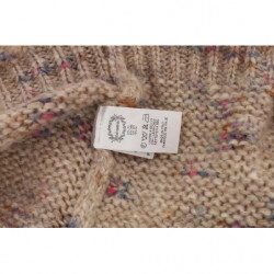 Maglione oversize lavorato a maglia in misto lana beige - IT42-M