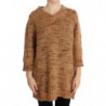 Maglione oversize lavorato a maglia in misto lana marrone - IT44-L