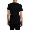 T-shirt girocollo a maniche corte in lana nera - IT40-S