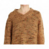 Maglione oversize lavorato a maglia in misto lana marrone - IT44-L