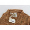 Maglione oversize lavorato a maglia in misto lana marrone - IT44-L