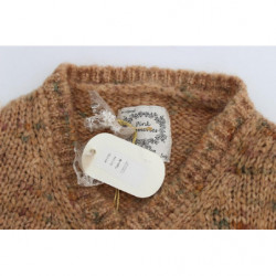 Maglione oversize lavorato a maglia in misto lana marrone - IT44-L