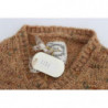Maglione oversize lavorato a maglia in misto lana marrone - IT44-L
