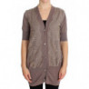 Maglione cardigan in cotone pizzo viola - IT44-L