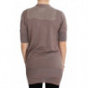 Maglione cardigan in cotone pizzo viola - IT42-M