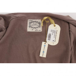 Maglione cardigan in cotone pizzo viola - IT42-M
