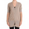 Maglione cardigan in cotone pizzo rosa - IT44-L