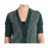 Maglione cardigan in cotone pizzo verde - IT46-XL