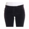Jeans di velluto a coste ritagliati viola - W26