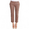 Pantaloni cropped di velluto a coste marroni - W28