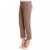 Pantaloni cropped di velluto a coste marroni - W30