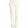 Jeans a zampa elasticizzati in cotone bianco - W26