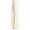 Jeans a zampa elasticizzati in cotone bianco - W26