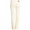 Jeans a zampa elasticizzati in cotone bianco - W26