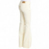 Jeans a zampa elasticizzati in cotone bianco - W26