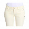 Jeans a zampa elasticizzati in cotone bianco - W26