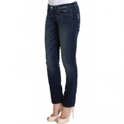 Jeans skinny slim fit in cotone lavato blu - W26
