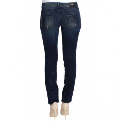 Jeans skinny slim fit in cotone lavato blu - W26