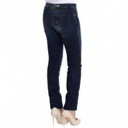 Jeans skinny slim fit in cotone lavato blu - W26