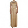 Abito a trapezio impreziosito da cristalli beige - IT40-S