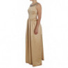 Abito a trapezio impreziosito da cristalli beige - IT40-S
