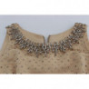 Abito a trapezio impreziosito da cristalli beige - IT40-S