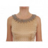 Abito a trapezio impreziosito da cristalli beige - IT40-S