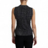 Canotta grigia con orli a coste in maglia di lana Chevron IT40