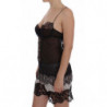 Top lingerie babydoll in pizzo di seta nera - IT4 - L