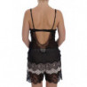 Top lingerie babydoll in pizzo di seta nera - IT4 - L
