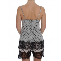 Top lingerie babydoll in pizzo di seta nera - IT4 - L