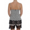 Top lingerie babydoll in pizzo di seta nera - IT4 - L