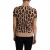 Top dolcevita in lana vergine con stampa leopardata beige - IT42-M