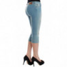 Jeans corti pantaloni Capri blu - IT44 - M